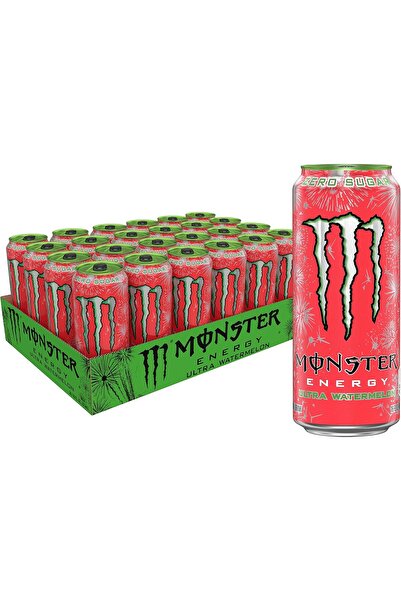 MONSTER Energy Ultra Watermelon, Sugar Free Energy Drink, 16 Ounce (Pack of 24)