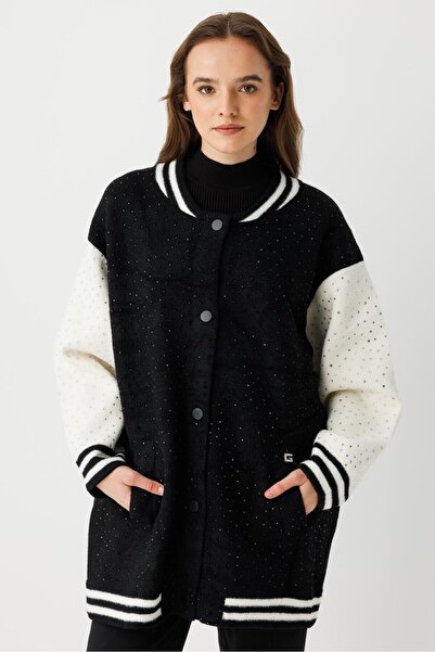 Ghisa YUMUŞAK DOKULU TAŞ DETAYLI CEKET