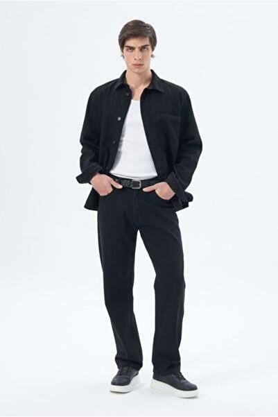 Store Men's Baggy Fit Denim Pants 100% Cotton Loose Fit Jean Denim Trousers