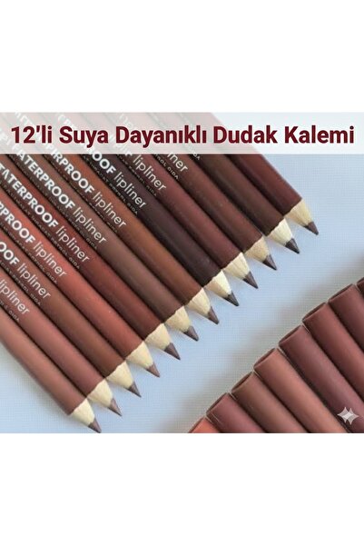 SİBELA BEAUTY GÜZEL GÖRMEK GÜZEL DÜŞÜNDÜRÜR 12li Dudak Kalemi, Su Geçirmez Du...