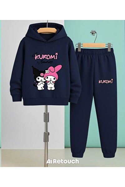 Nice Clothes Children's Tracksuit Set Hooded Unisex (2 Piece Kuromi by Saw)