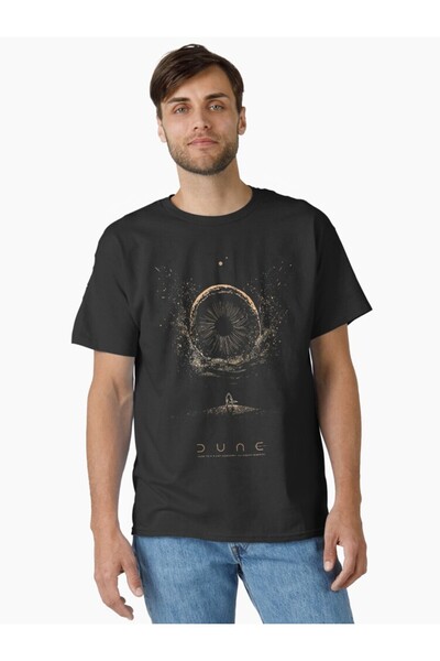 Gadali Unisex Oversize DUNE T-shirt με στάμπα, καθημερινό, κοντομάνικο
