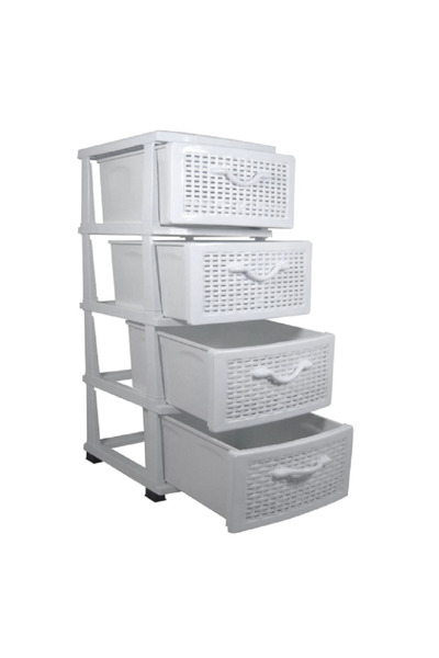 OEM Storage Cabinet, 4 Drawers, Sterk, MD, WHITE, Height 90 cm, Width 38 cm, ...