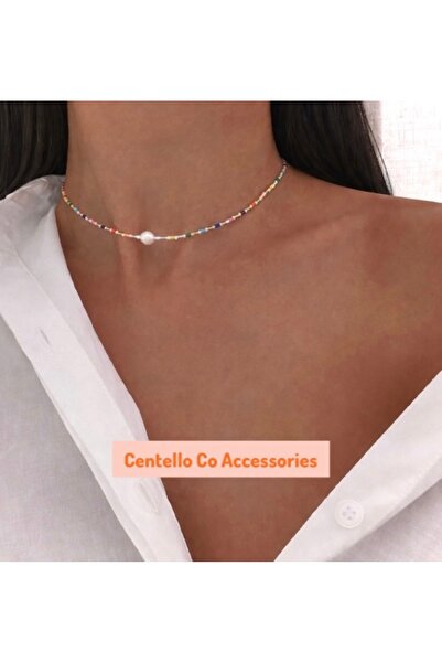 Centello Co Accessories Mini Boncuk İncili Trend Zarif Pinterest Choker Tasma...