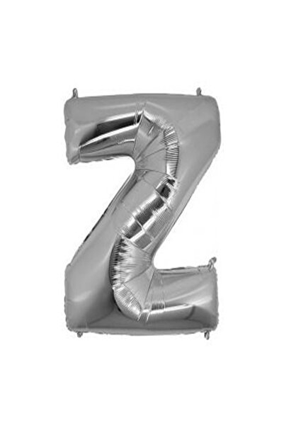 CAVAŞ sun hat (Z) Letter Silver Foil Balloon 34 Inch 76cm Helium Gas Compatible