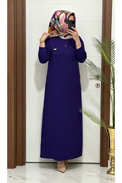 modasura 5888  K 60 MOR arma detay fitilli burgu kumaş beden elbise yeni sezon