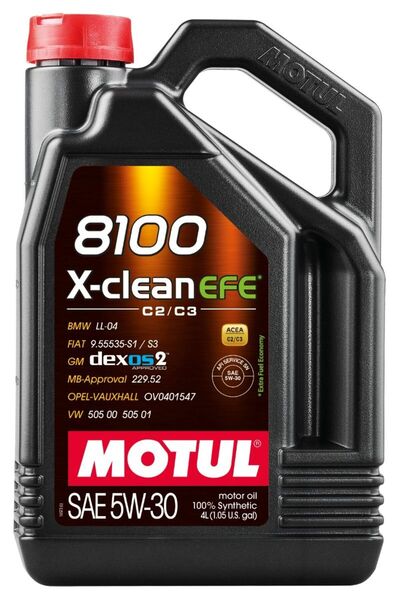 Motul 8100 X-clean Efe 5w-30 Partiküllü Motor Yağı 4l 2025 Uretim