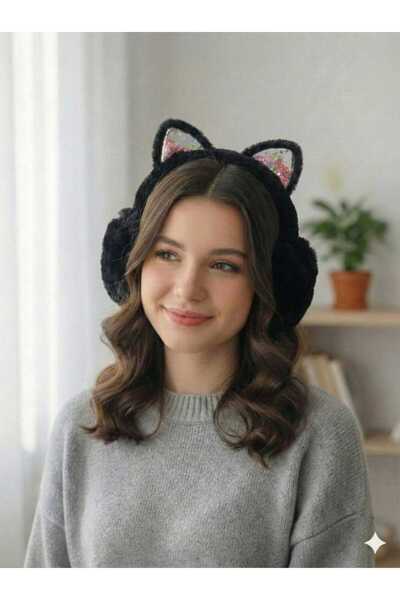 MODA SICAK TUTAN KEDİ KULAKLI PELUŞ KULAKLIK