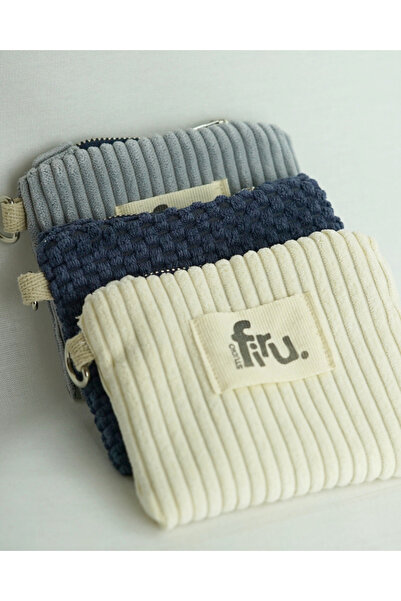 Studio Firu Mini Kadife Cüzdan Fermuarlı Bozuk Para Çantası Kartlık (1 Adet)