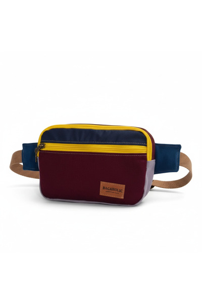 Bagaholic Mini Patchwork Tasarımlı Bel Çantası – Günlük & Seyahat Kullanımı