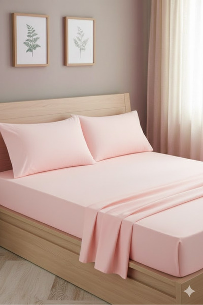 Alpateks Home طقم ملاءات سرير مطاطية مفردة 100% قطن ساتان مقاس 100×200+30 سم