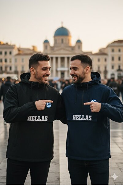 SARI Hellas Greece Half Zip Raincoat