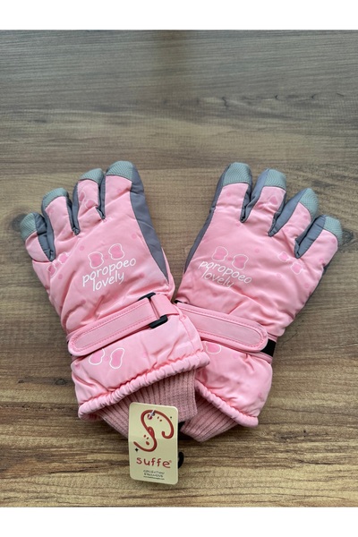 Blotch Sevimli Su Geçirmez Kaliteli Lastikli Pembe Renk Astarlı Çocuk Kayak V...