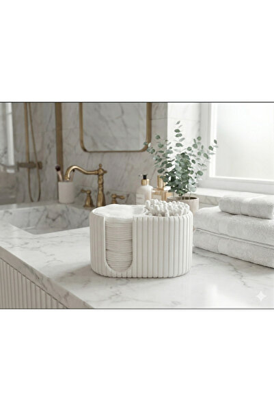 3Dnokta Modern Tasarım Makyaj Pamuğu ve Kulak Çubuğu Düzenleyici Organizer Kutu