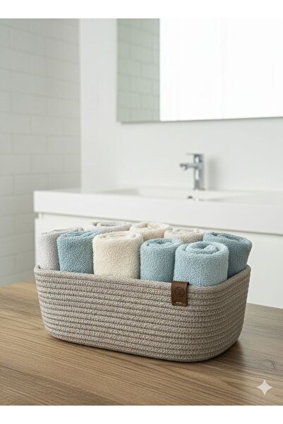 ms milasewing Çok Amaçlı Pamuk Halat Örme Sepet – Şık ve Düzenleyici Organizer