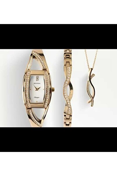 Sekonda 3-piece set, Women's watch, Necklace with pendant and bracelet, assor...