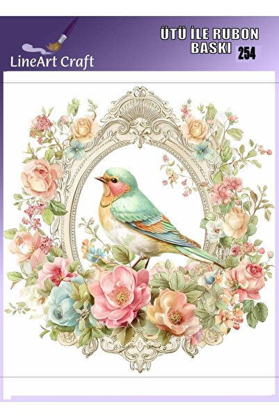 LİNEART Ütü ile Rubon Baskı Transfer No:RB254-30x30cm