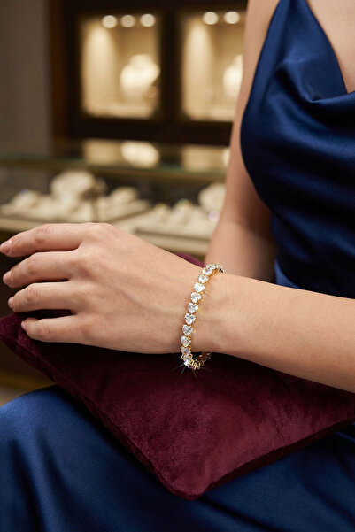 bacc 316L Steel Zircon Stone Heart Pattern Adjustable Bracelet Bcyj-251057