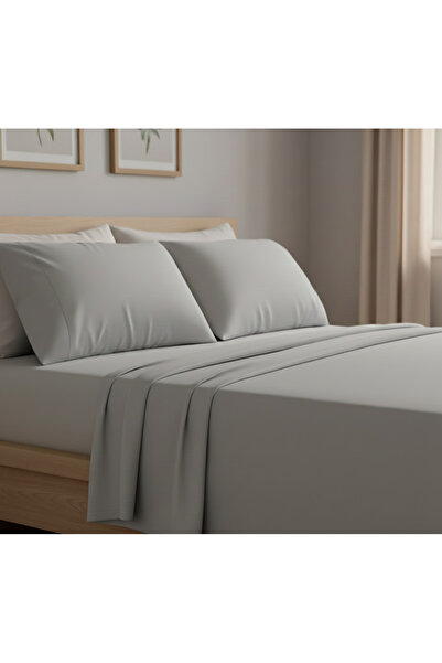 Alpateks Home طقم ملاءات سرير مطاطية مفردة 100% قطن ساتان مقاس 100×200+30 سم