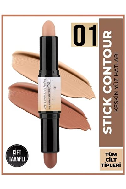SİBELA BEAUTY GÜZEL GÖRMEK GÜZEL DÜŞÜNDÜRÜR Highlight Contour Stick, Çift Tar...