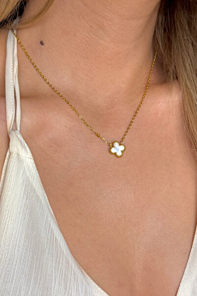 bacc 316L Steel White Pearlescent Pendant Gold Double-Sided Pendant Bcyj-251058