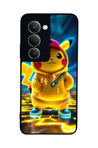 Aksel Kılıf متوافق مع هاتف Xiaomi Redmi 15 5G مطبوع، أسود غير لامع، سيليكون ن...