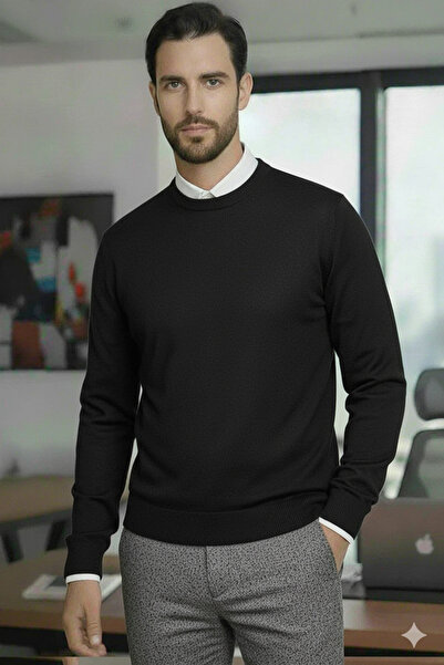 Millionaire Men's Black Cycling Turtleneck Regular Fit Regular Fit Cotton Acr...