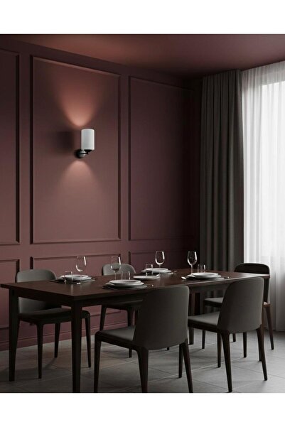 BİAVİZE White Vertical Glass Black Chrome Wall Sconce