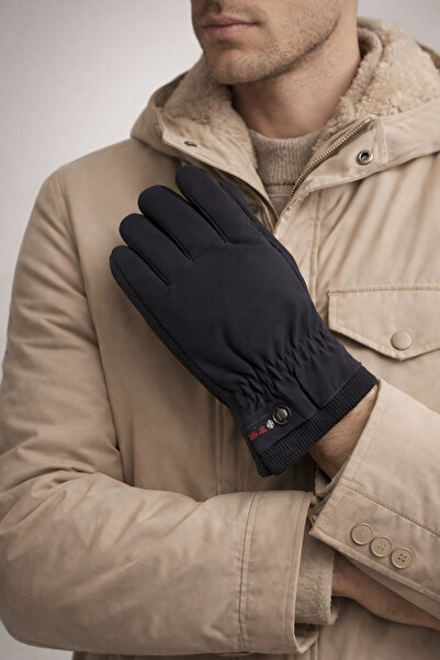 Şirin Giyim Aksesuar Erkek Eldiven Kışlık Kalın İçi Polar Siyah - Telefon Dok...