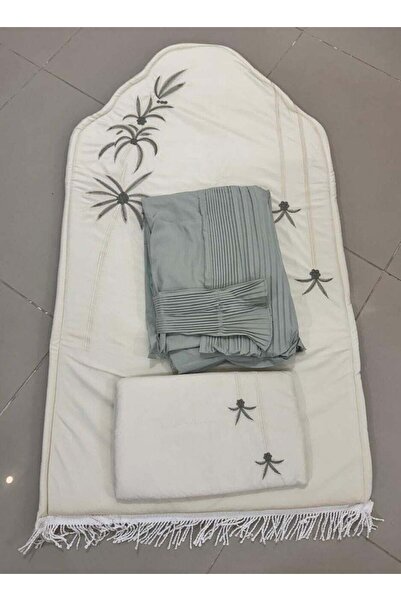 Carpetino Padded Prayer Rug with Embroidered Prayer Sheet