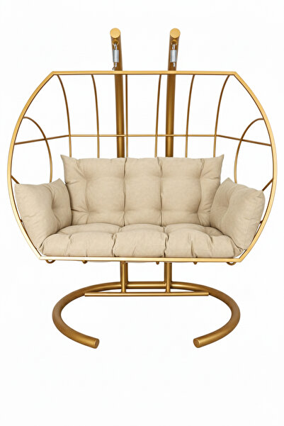 SİMURG SALINCAK VE DESİGN Gold Çift Kişilik Bahçe ve Balkon Salıncağı - Damla...