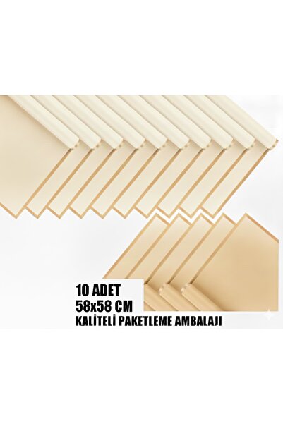 serap çiçekçilik 10 Adet Krem Gold Çizgili Paketleme Ambalajı Çiçek Paketleme...