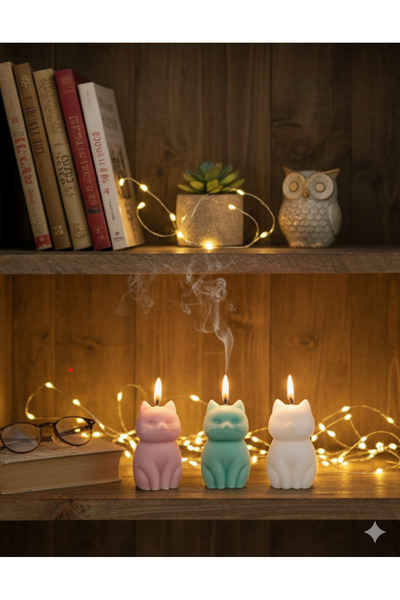 Yuma Hediye Kedi Figürlü El Yapımı Hayvan Figürlü Çevre Dostu Hediyelik Ev De...