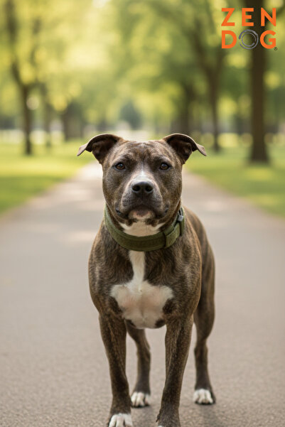 ZENDOG Large Breed Dog Collar – Adjustable, Strong, Durable, Green Dog Collar...