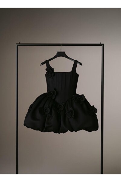 tuana Kız çocuk kare yaka balon elbise