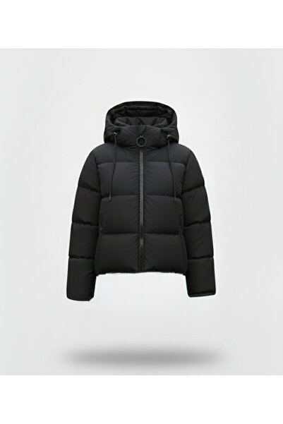 Luvienne Kadın Kapüşonlu Oversize Şişme Mont