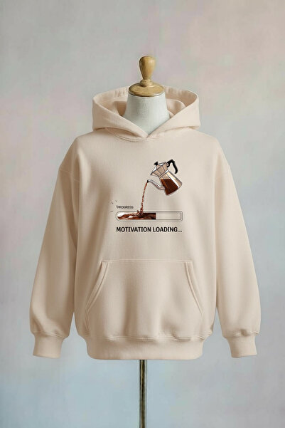 Vordevia Printed Cotton 3 Thread O Oversized K Hooded Sweatshirt