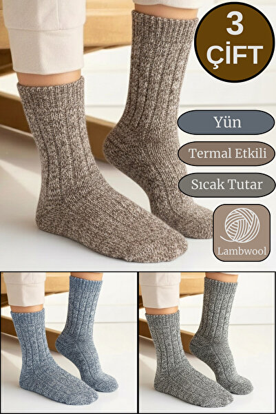 Limon Socks Women's Socks (3 Pairs) Wool Women's Socks Women's Winter Socks T...