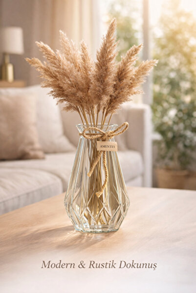 Amentes مزهرية كريستال زخرفية بتصميم جديد من الزجاج الشفاف