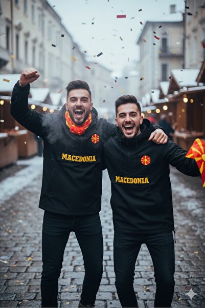 SARI Makedonya Macedonia Half Zippered Raincoat