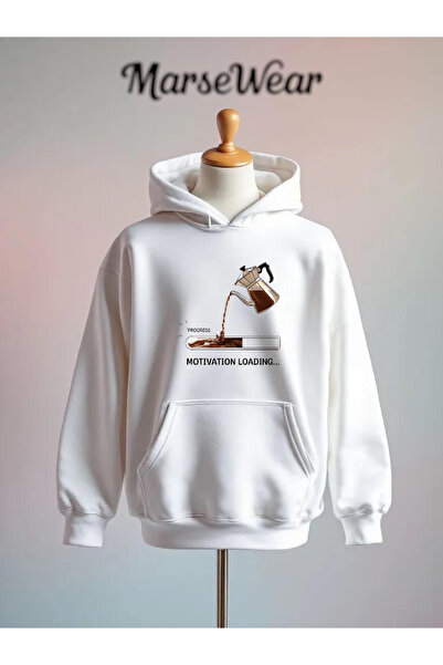 Vordevia Printed Cotton 3 Thread O Oversized K Hooded Sweatshirt