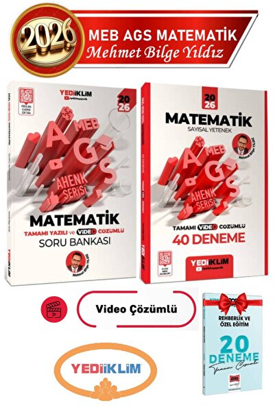 Yediiklim Yayınları 2026 Yediiklim MEB AGS Matematik Soru Bankası+MEB AGS Mat...