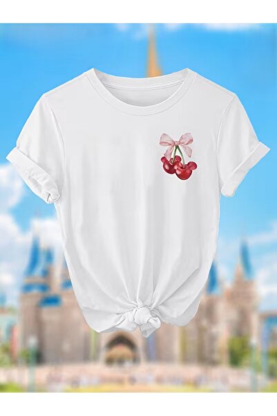 yombaa Oversized Stylish Cherry Printed Unisex T-Shirt