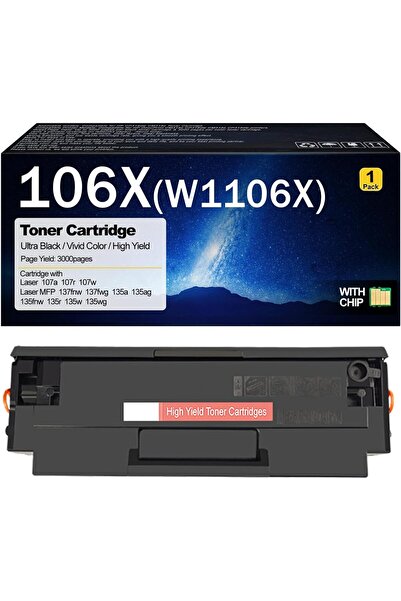 HP 5000 SAYFA ÇİPLİ 1106X for Laser 107a 107r 107w MFP 137fnw 137fwg 135a 135...