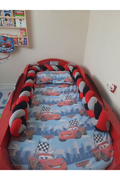 GULDESIGN واقي سرير الأطفال المحبوك 360 سم 3 طبقات محبوك 60×120 واقي سرير الأ...