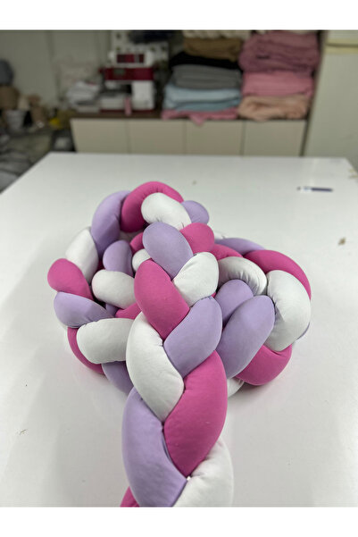 GULDESIGN واقي سرير الأطفال المحبوك 360 سم 3 طبقات محبوك 60×120 واقي سرير الأ...