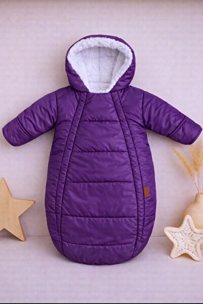 DeKuBaby İçi Welsoft Kürklü Yeni Doğan Bebek Kundak - Tulum Mont