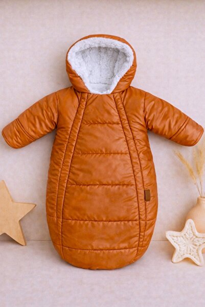 DeKuBaby İçi Welsoft Kürklü Yeni Doğan Bebek Kundak - Tulum Mont