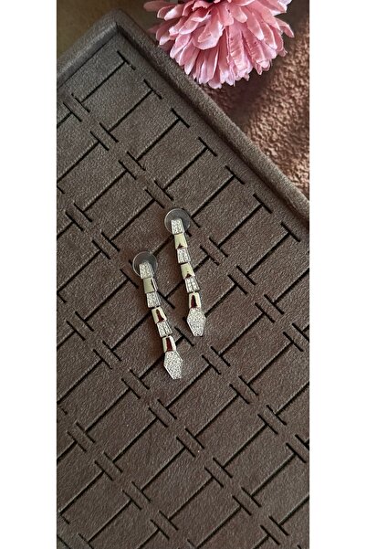 KAD COLLECTION Snake earrings with rhinestones