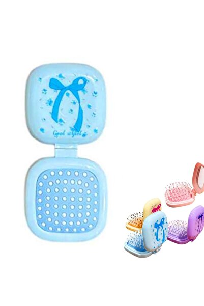 Luminoo ÇOCUKLARINIZ İÇİN SAÇ TARAĞI PLASTİK KARE KATLANIR VE AYNALI PASTEL R...